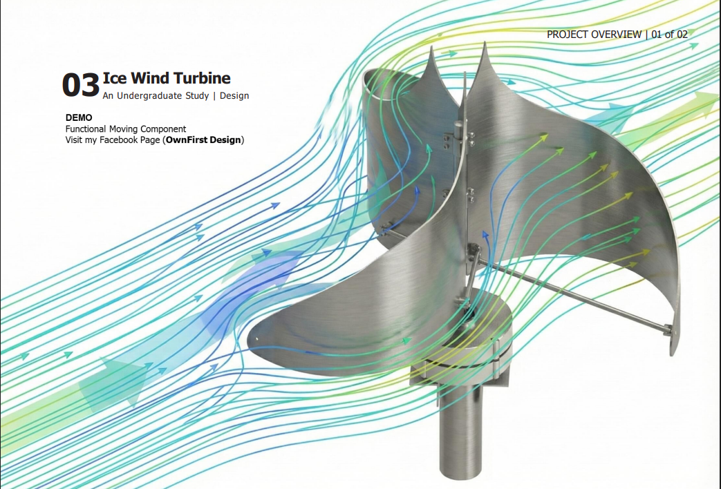 Ice Wind Turbine CFD airflow render